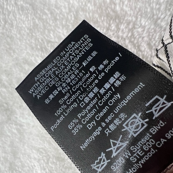 Rhude Pinstriped Front Pocket Pants White Black Men’s 2XL - Picture 8 of 9